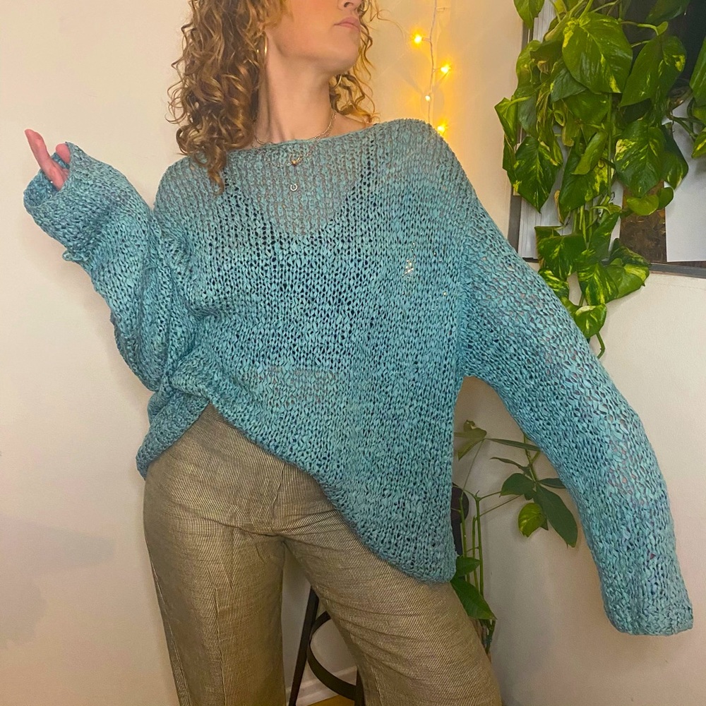 Oversized Open Weave Sweater